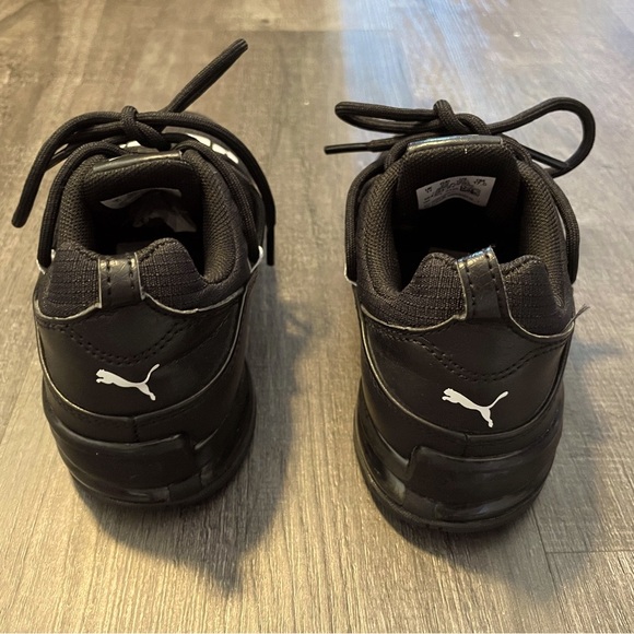 Little Kids Black & White Puma Sneakers - Picture 5 of 5